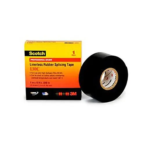 3M 130C Linerless Rubber Splicing Tape - 0.75 Inches x 30 Feet, Black