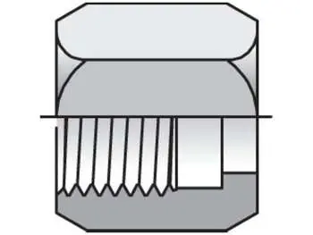 Parker 16BTX-SS Triple-Lok 37 Nut, Sleeve, Locknut BTX