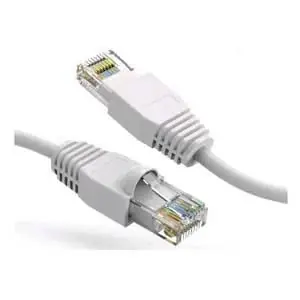 Optilink CAT6A-07-WHB Optilink Cat 6A PVC 24 AWG UTP Stranded RJ-45 to RJ-45 Molded Boot Copper Patch Cord 7 ft. White