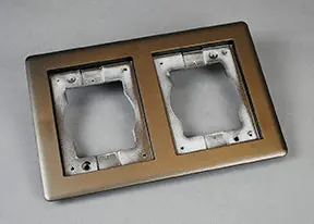 Legrand 827TCAL-BZ Wiremold 2 Gang Carpet and Tile Flange 9 in L 6-1/16 in W