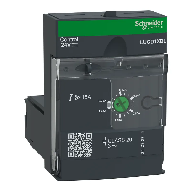 Schneider Electric LUCD1XBL Square D 0.3 to 1.4 Amp 24 VDC 3-Phase Class 20 Advanced Control Unit