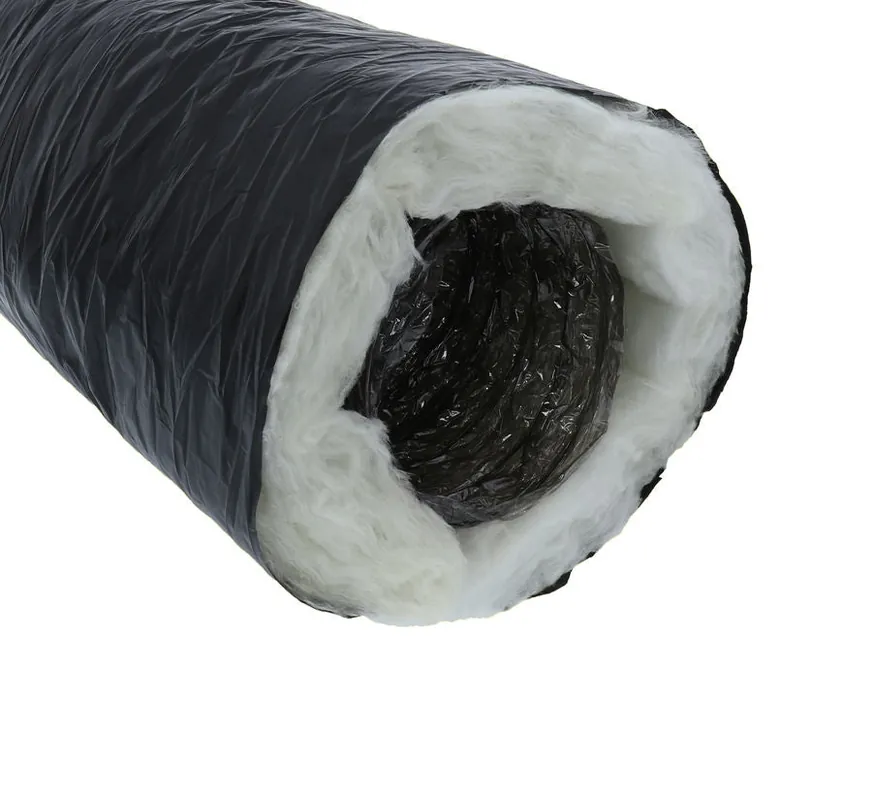 Hart & Cooley 047318 Flex Duct 6 x 25' R4.2 Black Polyester in bag