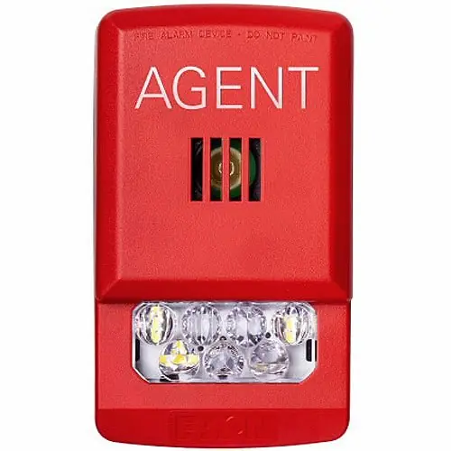 Eaton ELHSR-A Wheelock Eluxa Horn Strobe LED Wall AGENT Lettering