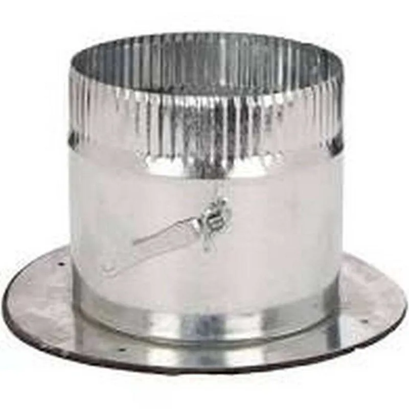 Lukjan TA40D08 Round Adhesive Takeoff Collar, With Damper, 8 Diameter
