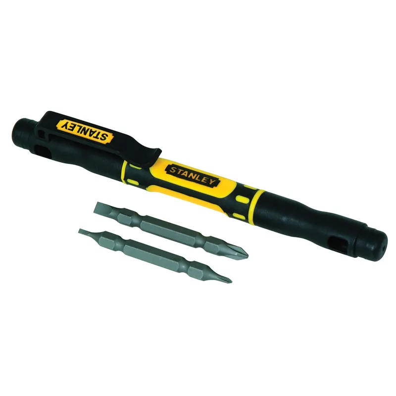 Stanley 66-344 4-in-1 Pocket Screwdriver Set With Pocket Clip, 4 Pieces, Alloy Steel