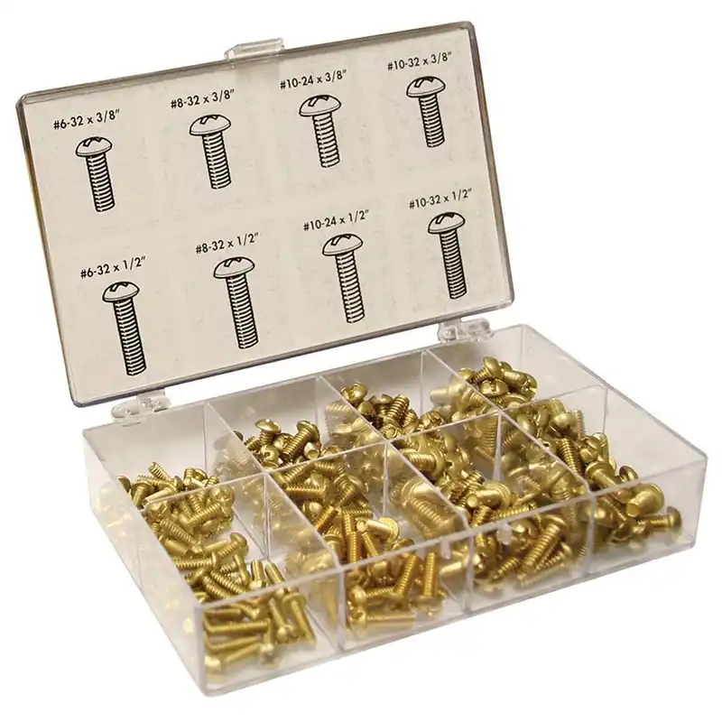 Jones Stephens J40153 200-Piece Brass Bibb Screw Kit