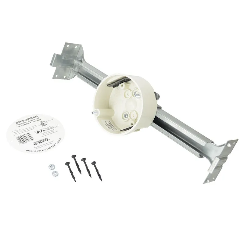 Allied Moulded Products 9369-FRBKB Ceiling Fixture Support Box Power 16 CI 4 IN RND UNV HGR KLMP 70 LB FAN