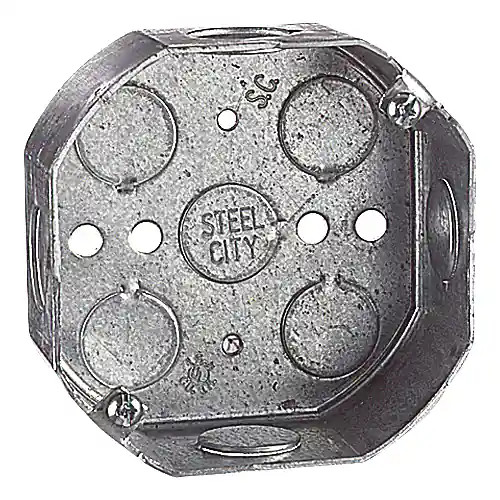 Steel City 541511/2 4 Pre-galvanized Steel Octagon Box 1-1/2 Deep