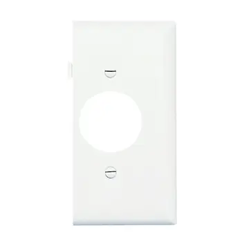 Pass & Seymour PJSE7W Sectional Wall Plate Single Receptacle End Section
