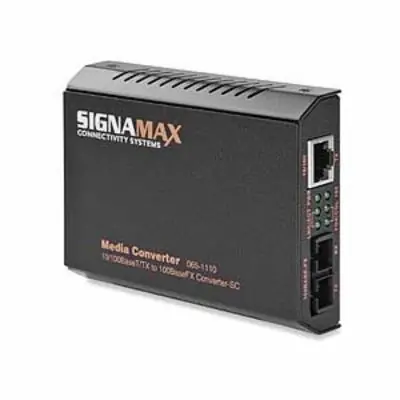 Signamax 065-1100 10/100BaseT/TX to 100 Base FX Media Converter ST/MM