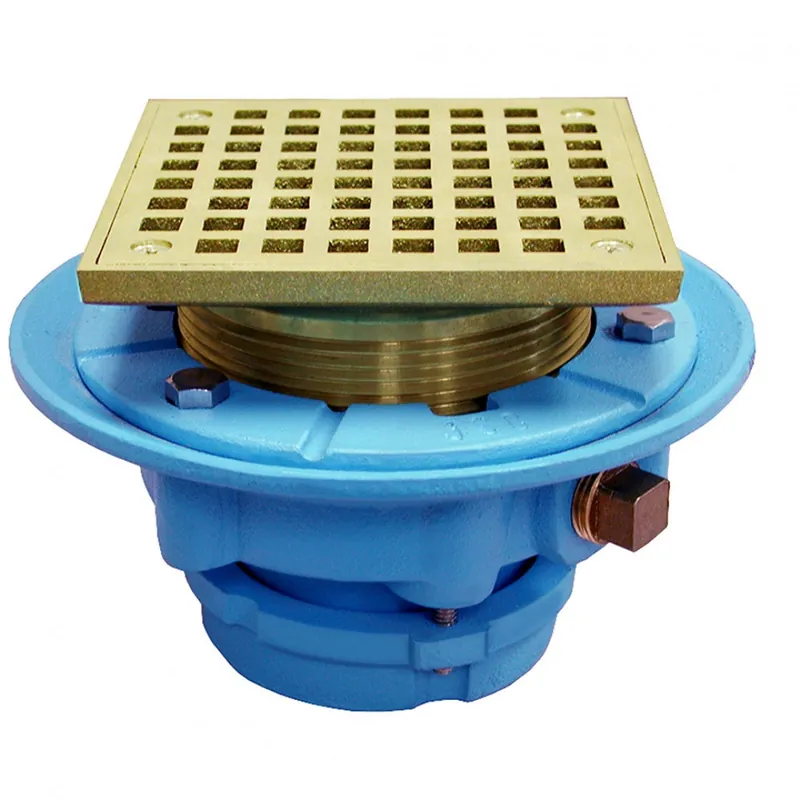 Jones Stephens D65512 2 No Caulk CI FL Drain W/7 Pan & 6 PB SQ
