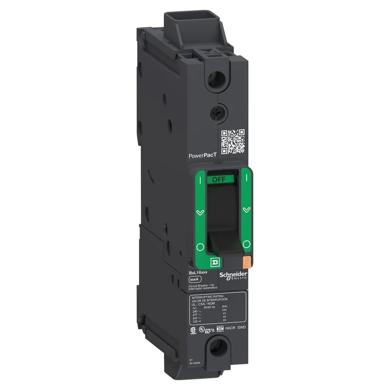 Square D BDL16020 Circuit Breaker PowerPacT B 20A 1 Pole 600Y/347VAC 14kA