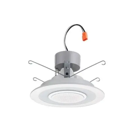 Lithonia Lighting 6SLRD07LM30K-90CRI-MW Wireless Speaker Downlight, 700 Lumens, 3000 K, 12 W, 90 CRI, Matte White