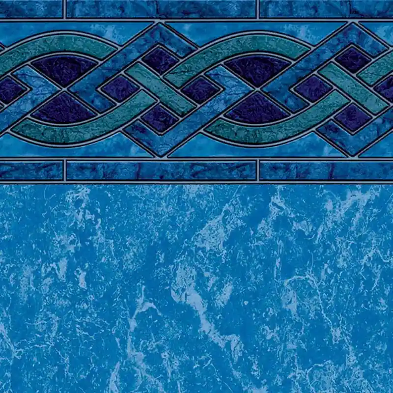 LATHAM POOL PRODUCTS LA5OB1533SO2MAX Solona Blue Marble Vinyl EZ-Bead Above Ground Pool Liner - 15 ft x 33 ft Oval