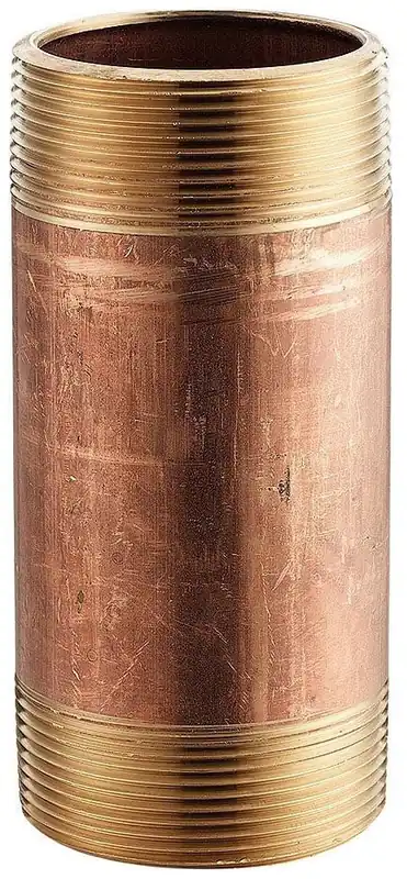 MERIT 2008-300 Red Brass Nipple, Schedule 40 (Standard) NPT 1/2 x 3