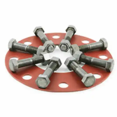 SPS Approved Vendor FLPKFFRRP 2-1/2 inch Flange Pack, 5/8 inch - 11 x 3 inch Bolts, 1/8 inch Full Face Red Rubber Gasket