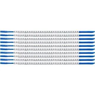 Brady SCN07-6 BRA ClipSleeve Wire Marker, 6, Pack of 300 Each