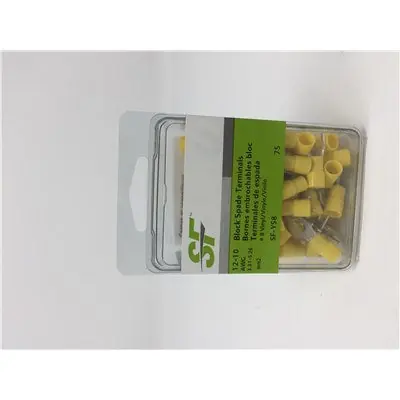 Trane SF-YS8 Terminal 12-10 Block Spade Tongue Terminal #8 Stud Vinyl Insulated Pack of 75