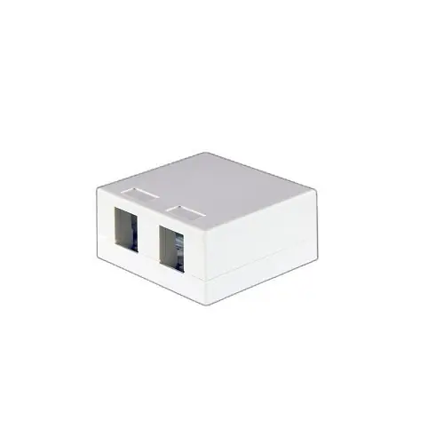 Weltron 44-797-WH 1-Port Surface Mount Modular Box, White