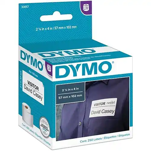 DYMO 30857 Label Writer Adhesive Name Badges 250 Count
