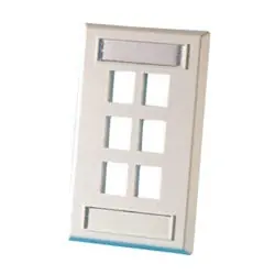 ORTRONICS KSFP6-13 Single Gang Plastic Faceplate Power Each