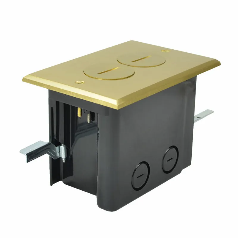 Allied Moulded Products FB-2 Rectangular Floor Box Assembly Duplex Receptacle (1) Box