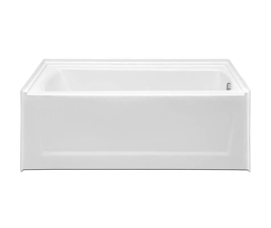Aquatic 3760621-WH Derby 1-Piece Whirlpool Bathtub With Heater, Rectangle, 60 x 32 x 20-1/2 in, Universal Drain, White
