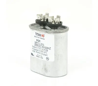 Packard POC10A 10 mF 370V Oval Run Capacitor