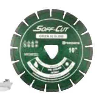 Husqvarna 542756389 Husqvarna 10 x .100 Green Soff-Cut Diamond Blade