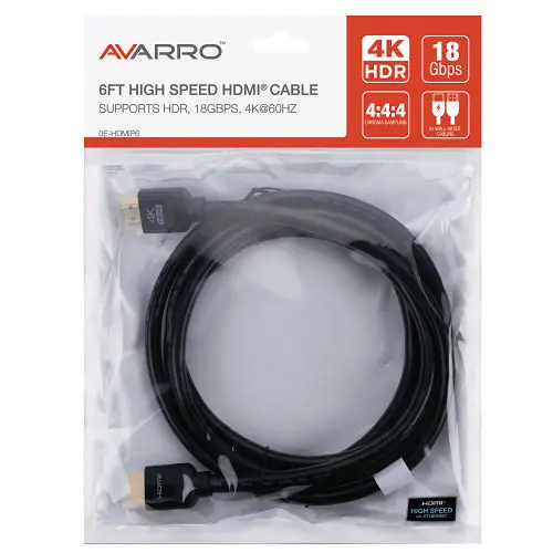 AVARRO 0E-HDMIP6 6' UHD 4K HDMI Cable with Ethernet