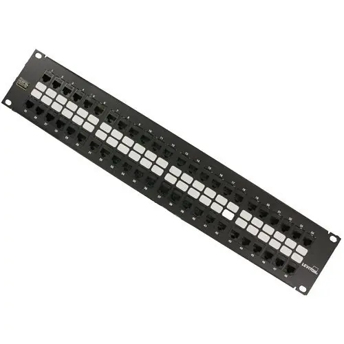 Leviton 5G270-U48 CAT5e QuickPort Patch Panel 48-Port 2RU Black
