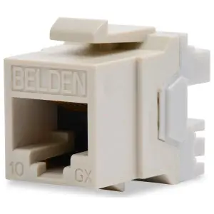 Belden AX102283 10GX Modular Jack, CAT6A, RJ45, KeyConnect Style, Single Pack, Black