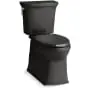 KOHLER 3814-7 Corbelle 1.28 gpf Elongated Two Piece Toilet in Black Black