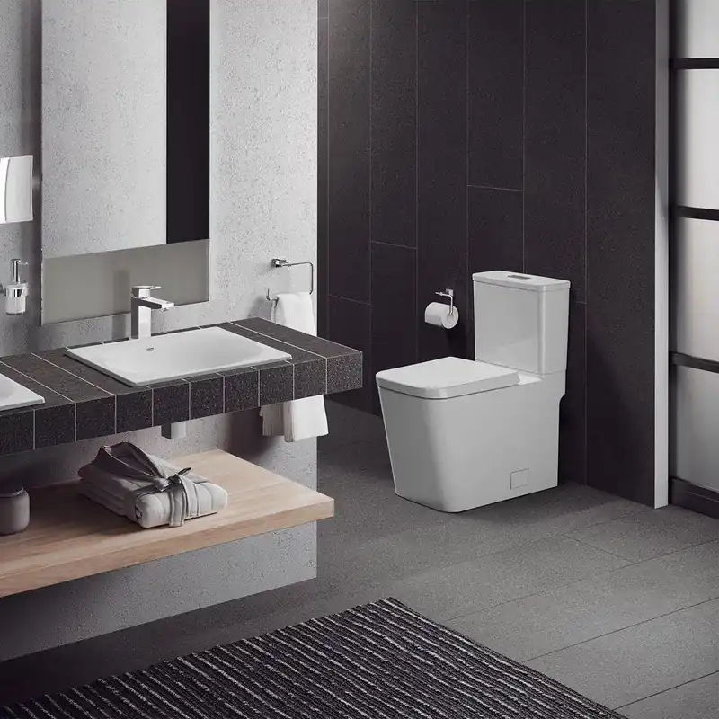 GROHE 39662000 Eurocube 1.28 gpf Elongated Two Piece Toilet in Alpine White