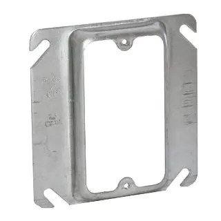 RACO 772 1-Device Metal Switch or Receptacle 4 Inch Square Exposed Work Cover