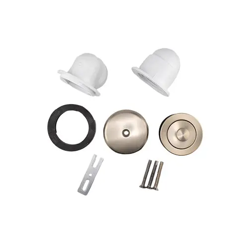 JB Products 743PVCSNBX Lift and Turn PVC Half Bath Waste Kit Brushed Nickel 3/8 inch SCH 40