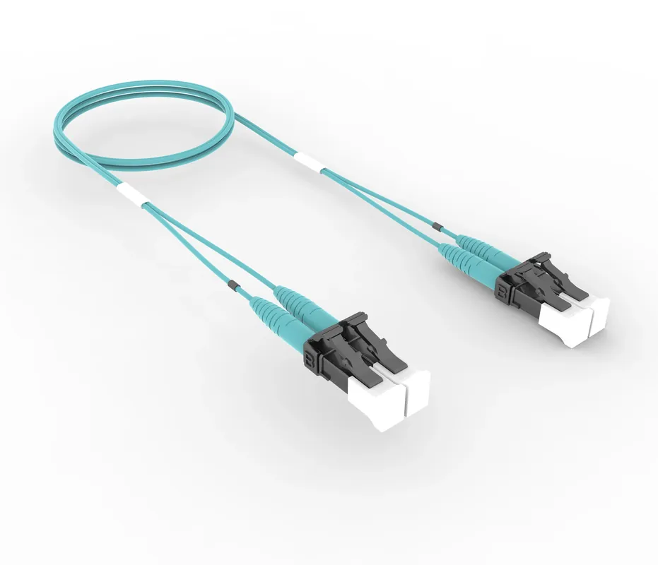 COMMSCOPE FDXLCLC42-MXF090 2 Fiber, OM4, Multimode, LC to LC Duplex, 1.6mm, Plenum, Aqua, 90ft