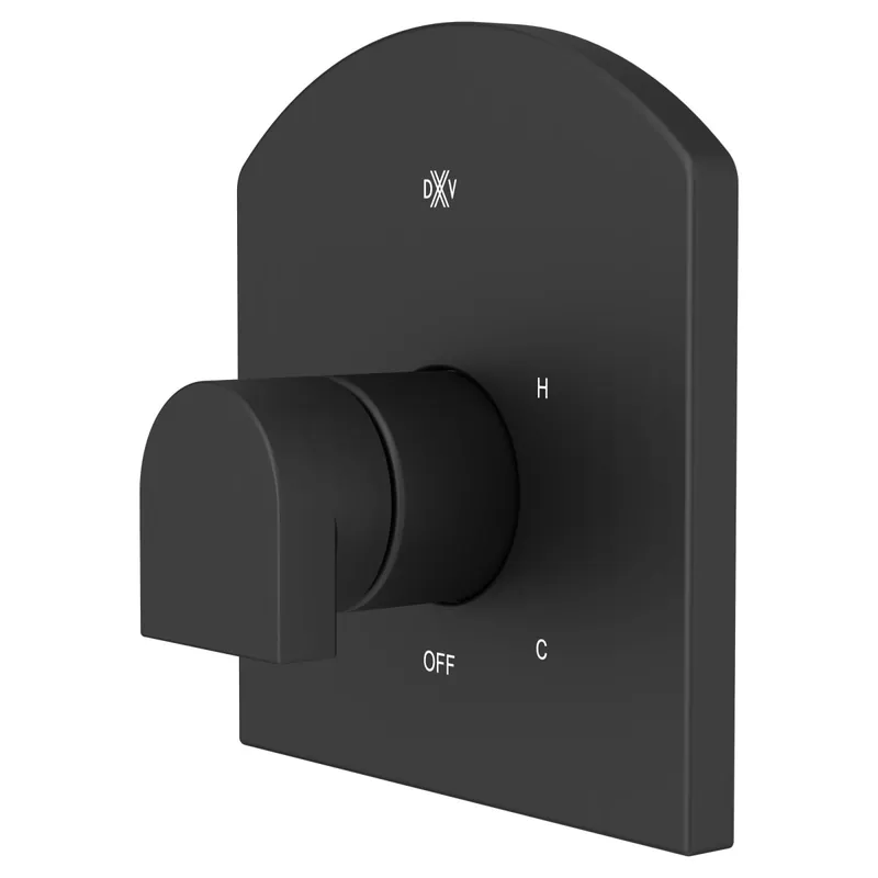 DXV D35109F00.243 Equility Single Handle Pressure Balance Valve Trim Only in Matte Black