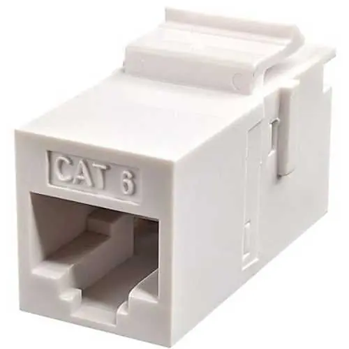 Simply45 S45-3260W CAT6 UTP Unshielded Keystone Feed-Thru Coupler Pack