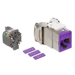LEVITON 61SJK-RP6 Atlas-X1 Cat 6 Shielded QuickPort Connector Purple
