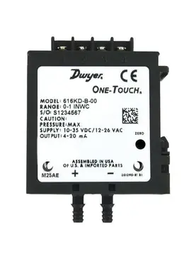 Dwyer 616KD-05-V Differential Pressure Transmitter 0 to 15 w.c. Replacement MPN