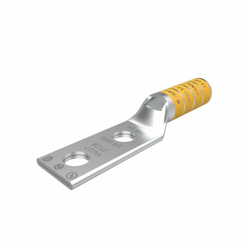 BURNDY YAZ272N 3/0 AWG CU 1-3/4 Hole Spacing Long Barrel