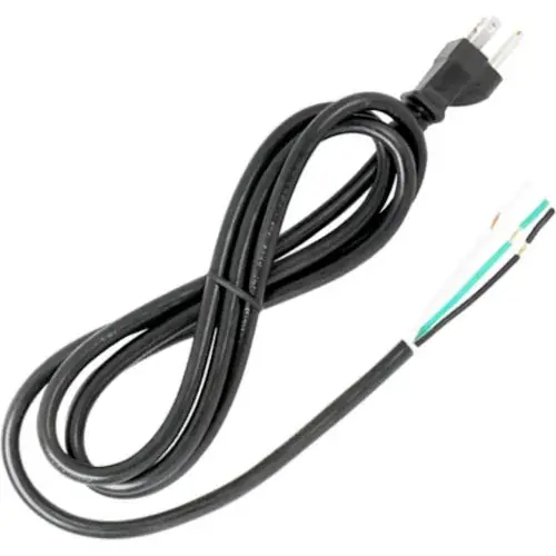 Satco 90-2208 6 Ft Heavy Duty Cord Set 18/3 SJT -105-#176;C Black