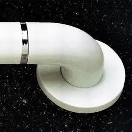 BR SAFETY PRODUCT INC PQC-16-WH-WH GRAB BAR 16 PQC-16-WH-WH WHT 1-1/4 OD W/WHITE RING