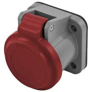 Hubbell Wiring Device - Kellems HBLNCR Single Pole Products Weatherproofing Cover Non-Metallic Red