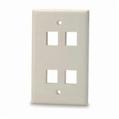Signamax SKF-4-WH 4-Port Single-Gang Keystone Faceplate, White