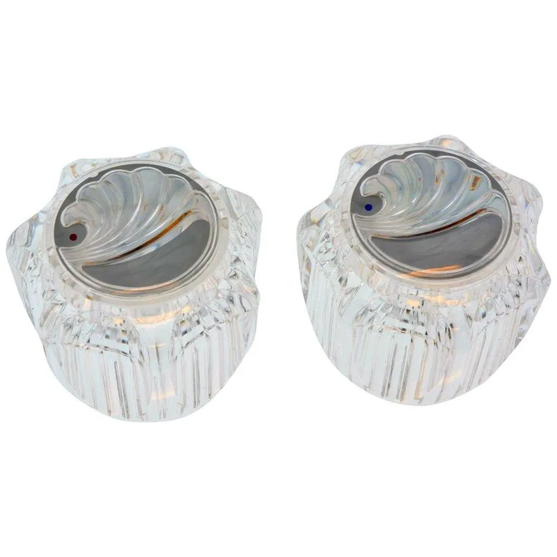 Jones Stephens C25445 Acrylic Knob Replacement Handles for Delta/Delex and Peerless, Pair
