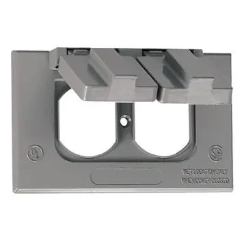 Appleton WHDO1 ETP Weatherproof Outlet Box Cover 4.58 in x 2.81 in Duplex Receptacle