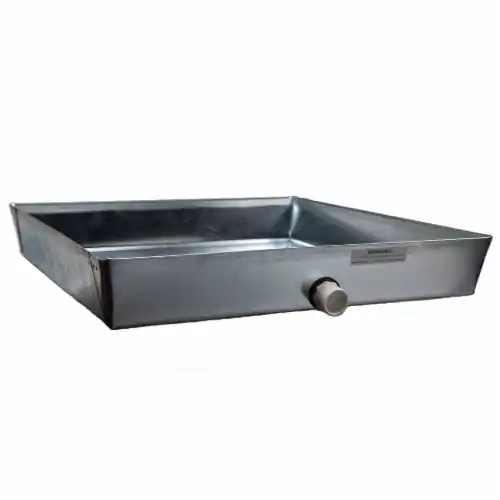 American Metal Filter Company WSG402424 24 inch x 24 inch Galvanized Water Heater Drip Pan 4 inch Depth