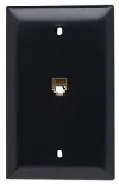 Pass & Seymour TPTE1BK Wall Plate and Telephone Jack